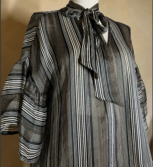 Sheer Striped Blouse